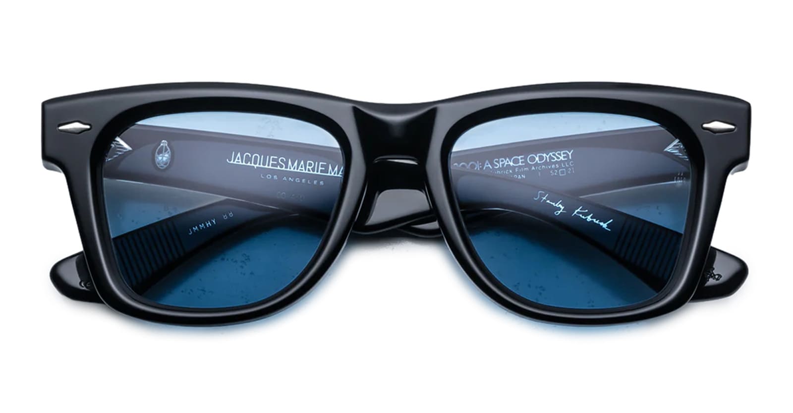 Ottica Mondello Roma - Jacques Marie Mage - JMMHY-88 - HEYWOOD - BLACK  - Acetate - shape Squared - Black - EYEWEAR - SUNGLASSES - Uomo,Men - lens Blue - Made In Japan