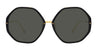 Ottica Mondello Roma - LINDA FARROW - LFL901C29SUN - ALONA - BLACK / YELLOW GOLD - Acetate, titanium - shape Hexagonal - Black - EYEWEAR - SUNGLASSES - Donna,Women - lens Grey - MadeIn Japan