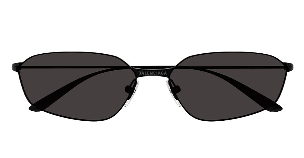 Ottica Mondello Roma - Balenciaga - BB0412S-001 - BB0412S-001 - BLACK - Metal - shape Oval - Black - EYEWEAR - SUNGLASSES - Unisex,Uomo,Donna,Women,Men - lens Grey - Made In Italy