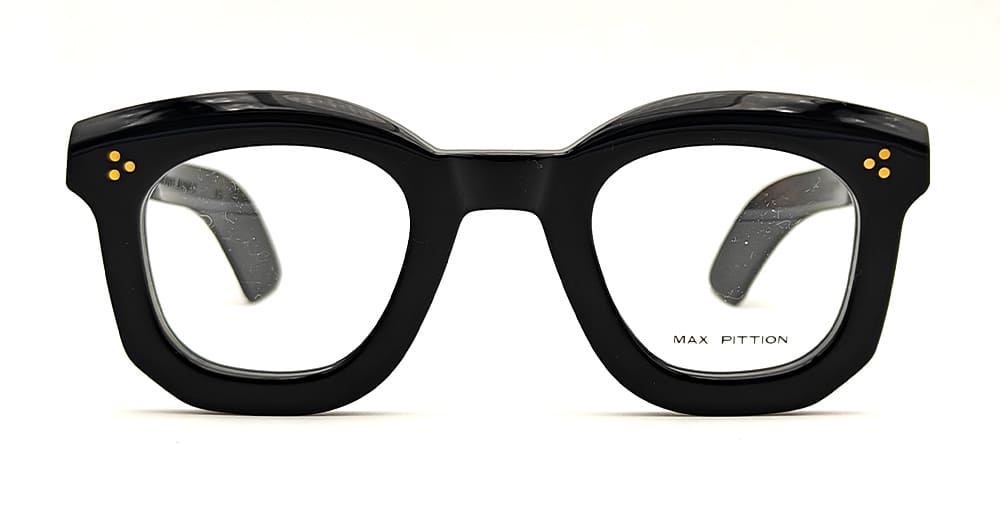 Ottica Mondello Roma - Max Pittion - MXPL-002A - POLITICIAN 44 X 28 - PIANO BLACK RX - Acetate - shape Squared - Black - EYEWEAR - EYEGLASSES - Unisex,Uomo,Donna,Women,Men - lens Clear - Made In Japan