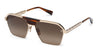 Ottica Mondello Roma - Balmain - BPS-177C-60 - SERGEANT - 12K GOLD / BROWN SWIRL - Acetate, titanium - shape Navigator - brown, gold - EYEWEAR - SUNGLASSES - Unisex,Uomo,Donna,Women,Men - lens Gradient brown - Made In Japan