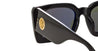 Ottica Mondello Roma - LINDA FARROW - LFL1297C1SUN - NIEVE - BLACK / YELLOW GOLD - Acetate - shape Squared - Black - EYEWEAR - SUNGLASSES - Donna,Women - lens Grey - MadeIn Japan