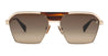 Ottica Mondello Roma - Balmain - BPS-177C-60 - SERGEANT - 12K GOLD / BROWN SWIRL - Acetate, titanium - shape Navigator - brown, gold - EYEWEAR - SUNGLASSES - Unisex,Uomo,Donna,Women,Men - lens Gradient brown - Made In Japan