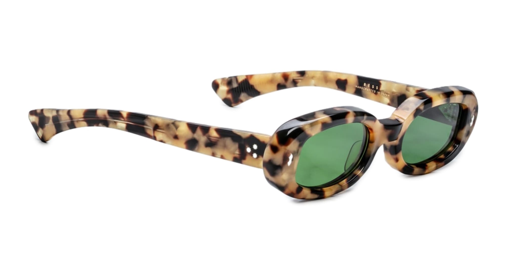 Ottica Mondello Roma - Jacques Marie Mage - JMMBES-15J - BESSET - GOLD DUST  - Acetate - shape Oval - Havana - EYEWEAR - SUNGLASSES - Donna,Women - lens Green - Made In Japan