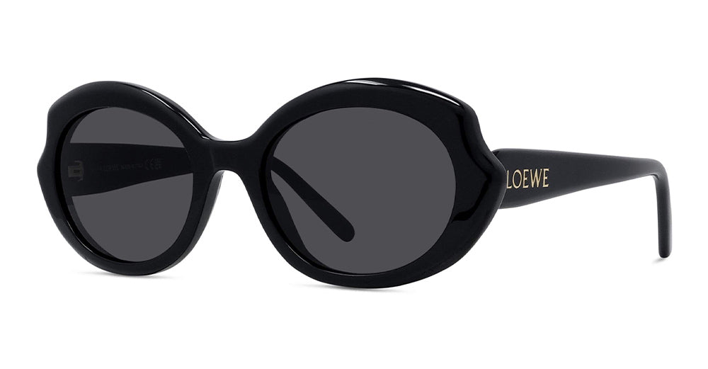 Ottica Mondello Roma - Loewe - LW40147I5401A - LW40147I - SHINY BLACK - Acetate - shape Oval - Black - EYEWEAR - SUNGLASSES - Donna,Women - lens Grey - Made In Italy