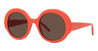 Ottica Mondello Roma - Loewe - LW40135I5242E - LW40135I - SHINY ORANGE - Acetate - shape Oval - orange - EYEWEAR - SUNGLASSES - Donna,Women - lens Brown - Made In Italy