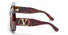 Ottica Mondello Roma - Valentino - VLS-180C-59 - VLS-180C - DARK HAVANA / V-LIGHT GOLD - Acetate - shape Squared - havana, gold - EYEWEAR - SUNGLASSES - Donna,Women - lens orange - Made In Japan