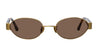 Ottica Mondello Roma - LINDA FARROW - LFL1469C3SUN - SADIE - LIGHT GOLD / T-SHELL  - Acetate, titanium - shape Oval - Gold - EYEWEAR - SUNGLASSES - Donna,Women - lens Brown - MadeIn Japan