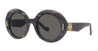 Ottica Mondello Roma - Loewe - LW40146I5063A - LW40146I - BLACK HORN - Acetate - shape Round - grey - EYEWEAR - SUNGLASSES - Donna,Women - lens Grey - Made In Italy