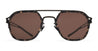 Ottica Mondello Roma - Mykita - 10085037 - LEELAND - A16 BLACK / ANTIGUA BROWN - stainless steel - shape Squared - Black - EYEWEAR - SUNGLASSES - Uomo,Men - lens Brown - Made In Germany