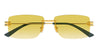 Ottica Mondello Roma - Bottega Veneta - BV1126S-006 - BV1126S-006 - GOLD - Metal - shape Rectangular - Gold - EYEWEAR - SUNGLASSES - Donna,Women - lens yellow - Made In Italy