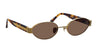 Ottica Mondello Roma - LINDA FARROW - LFL1469C3SUN - SADIE - LIGHT GOLD / T-SHELL  - Acetate, titanium - shape Oval - Gold - EYEWEAR - SUNGLASSES - Donna,Women - lens Brown - MadeIn Japan