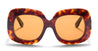Ottica Mondello Roma - Valentino - VLS-180C-59 - VLS-180C - DARK HAVANA / V-LIGHT GOLD - Acetate - shape Squared - havana, gold - EYEWEAR - SUNGLASSES - Donna,Women - lens orange - Made In Japan