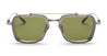 Ottica Mondello Roma - Akoni - AKS-507B-51 - SOLIS - BRUSHED BLACK PALLADIUM / DARK GREY - Titanium - shape Navigator - Palladium - EYEWEAR - SUNGLASSES - Uomo,Men - lens olive green - Made In Japan