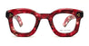 Ottica Mondello Roma - Max Pittion - MXPL-001B - POLITICIAN 42 X 28 - RUBY ROUGE RX - Acetate - shape Squared - burgundy - EYEWEAR - EYEGLASSES - Donna,Women - lens Clear - Made In Japan