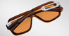Ottica Mondello Roma - Jacques Marie Mage - JMMGG-1D - FUGUE - HICKORY - Acetate, titanium - shape Navigator - brown - EYEWEAR - SUNGLASSES - Uomo,Men - lens amber - Made In Japan