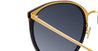 Ottica Mondello Roma - LINDA FARROW - LFL747C32SUN - KINGS - BLACK / YELLOW GOLD - Acetate, titanium - shape Round - Black - EYEWEAR - SUNGLASSES - Donna,Women - lens Grey - MadeIn Japan