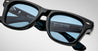 Ottica Mondello Roma - Jacques Marie Mage - JMMHY-88 - HEYWOOD - BLACK  - Acetate - shape Squared - Black - EYEWEAR - SUNGLASSES - Uomo,Men - lens Blue - Made In Japan