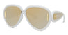 Ottica Mondello Roma - Loewe - LW40132I6524C - LW40132I - WHITE - Acetate - shape Pilot - White - EYEWEAR - SUNGLASSES - Donna,Women - lens Gold - Made In Italy