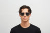 Ottica Mondello Roma - Mykita - 10086151 - FERLO - MH22 PITCH BLACK / SHINY SILVER - stainless steel - shape Squared - Silver - EYEWEAR - SUNGLASSES - Uomo,Men - lens dark grey - Made In Germany