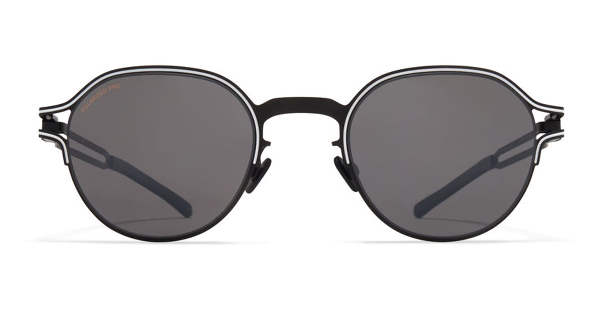 Ottica Mondello Roma - Mykita - 10085122 - VAASA - BLACK / WHITE  - stainless steel - shape Pantos - black, white - EYEWEAR - SUNGLASSES - Uomo,Men - lens Grey - Made In Germany