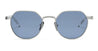 Ottica Mondello Roma - Akoni - AKS-522C-50 - THEMIS - BRUSHED SILVER / CRYSTAL CLEAR - Acetate, titanium - shape Pantos - Silver - EYEWEAR - SUNGLASSES - Uomo,Men - lens Blue - Made In Japan