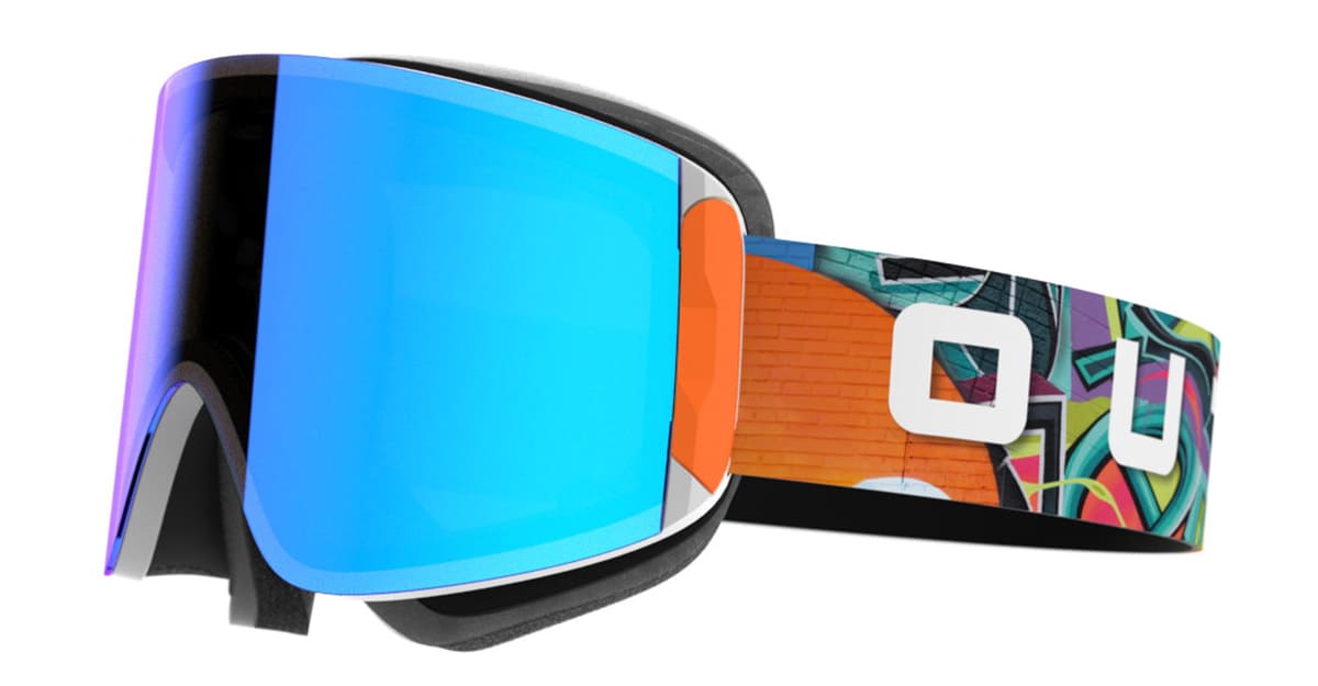 Ottica Mondello Roma - Out Of - XG098103S - KATANA - GRAFFITI / BLUE MCI LENS - nylon - shape Goggles - blue - EYEWEAR - GOGGLES - Uomo,Men - lens Blue - Made In Italy