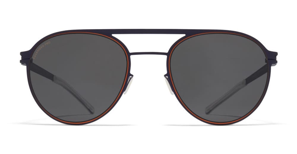 Ottica Mondello Roma - Mykita - 10066937 - Bradley - Indigo / Orange - stainless steel - shape Aviator - blue - EYEWEAR - SUNGLASSES - Uomo,Men - lens Grey - Made In Germany