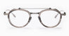 Ottica Mondello Roma - Akoni - AKX-512B-46 - INFINITY - CRYSTAL GREY / BRUSHED PALLADIUM RX - Titanium - shape  - Silver - EYEWEAR - EYEGLASSES - Uomo,Men - lens Clear - Made In Japan