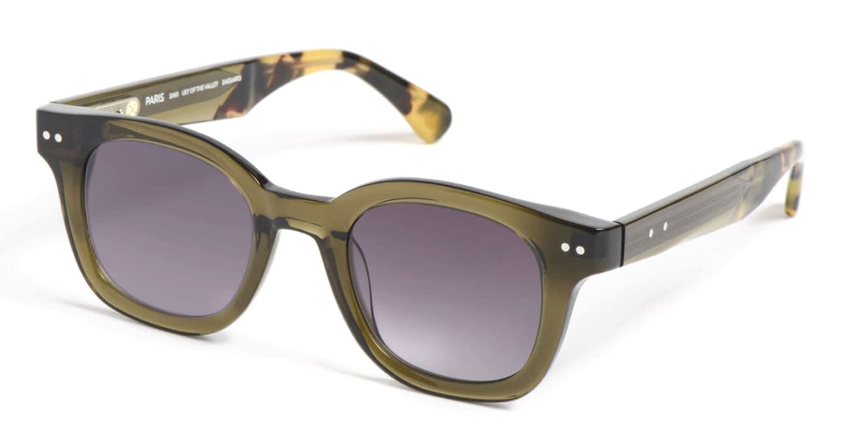 Ottica Mondello Roma - Peter and May - S80SFB - S80 LILY OF THE VALLERY - SAGUARO - Acetate - shape Squared - green - EYEWEAR - SUNGLASSES - Uomo,Men - lens Gradient black - Made In France