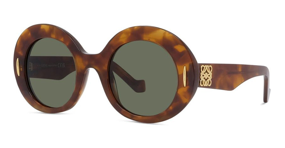 Ottica Mondello Roma - Loewe - LW40146I5053N - LW40146I - BLONDE HAVANA - Acetate - shape Round - Havana - EYEWEAR - SUNGLASSES - Donna,Women - lens Green - Made In Italy