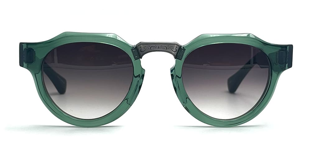 Ottica Mondello Roma - Matsuda - M1037.SG.BGN.49 - M1037 - BOTTLE GREEN - Acetate - shape Panto - bottle green - EYEWEAR - SUNGLASSES - Uomo,Men - lens Gradient grey - Made In Japan