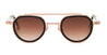 Ottica Mondello Roma - John Dalia - JULIA-C104 - JULIA - C104 - ROSE GOLD / SHINY BLACK - Metal - shape Oval - Black, rose gold - EYEWEAR - SUNGLASSES - Donna,Women - lens Gradient brown - Made In France