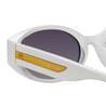 Ottica Mondello Roma - LINDA FARROW - LFL1540C2SUN - LYRA - WHITE / YELLOW GOLD - Acetate - shape Oval - White - EYEWEAR - SUNGLASSES - Donna,Women - lens Gradient grey - Made In Italy