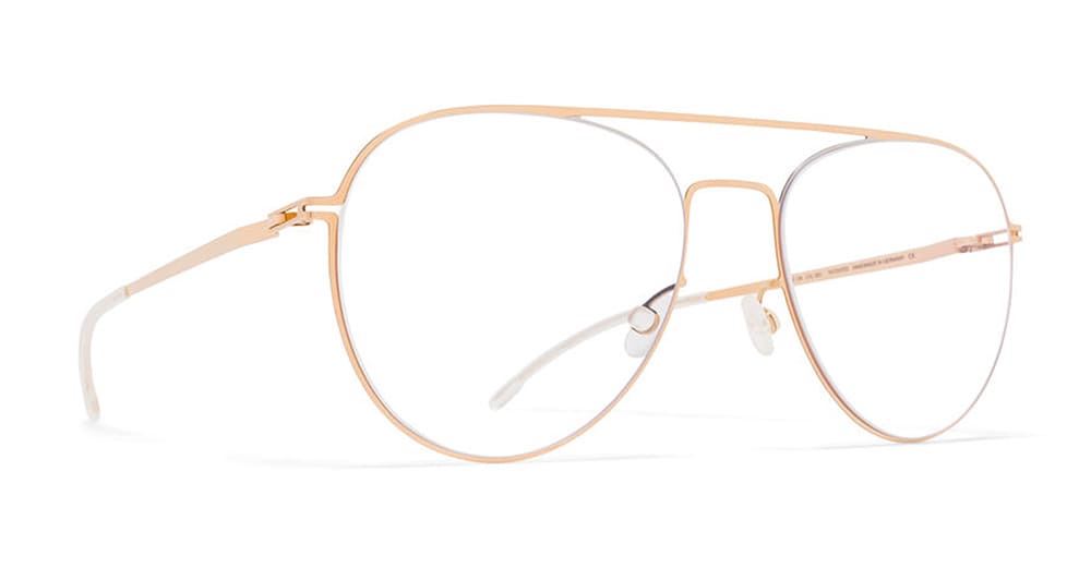 Ottica Mondello Roma - Mykita - 10015699 - EERO - SILVER / CHAMPAGNE GOLD - stainless steel - shape Aviator - Gold - EYEWEAR - EYEGLASSES - Donna,Women - lens Clear - Made In Germany