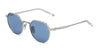 Ottica Mondello Roma - Akoni - AKS-522C-50 - THEMIS - BRUSHED SILVER / CRYSTAL CLEAR - Acetate, titanium - shape Pantos - Silver - EYEWEAR - SUNGLASSES - Uomo,Men - lens Blue - Made In Japan