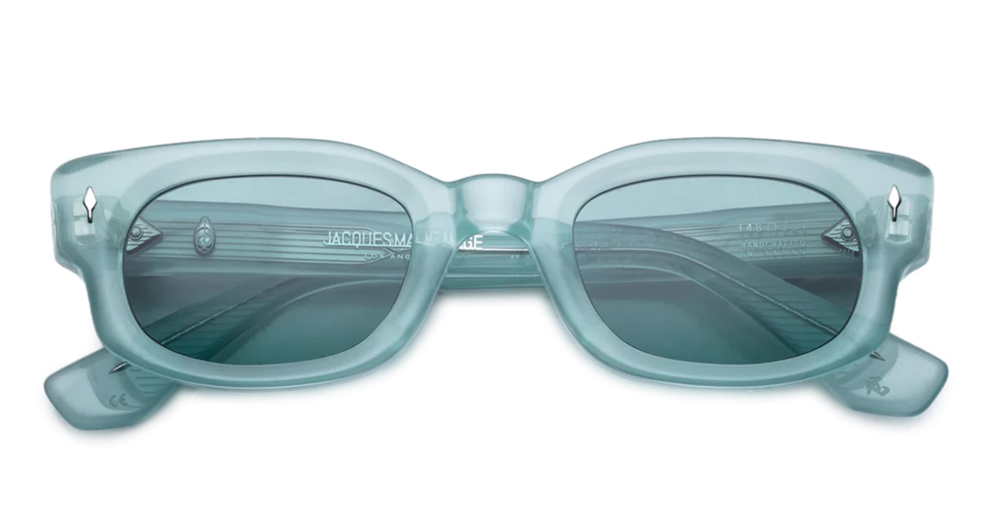 Ottica Mondello Roma - Jacques Marie Mage - JMMWC-15V - WHISKEYCLONE - PISCINE - Acetate - shape Rectangular - light blue - EYEWEAR - SUNGLASSES - Uomo,Men - lens turquoise - Made In Japan