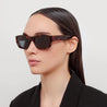 Ottica Mondello Roma - Jacquemus - JAC9C2SUN - MERIDIANO - T-SHELL / MATTE BLACK - Acetate - shape Rectangular - Tortoise - EYEWEAR - SUNGLASSES - Donna,Women - lens Grey - MadeIn Japan