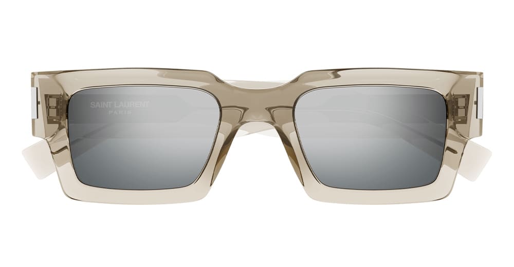 Ottica Mondello Roma - Saint Laurent - 30014068003 - SL 572-003 - BEIGE - Recycled acetate - shape Squared - beige - EYEWEAR - SUNGLASSES - Donna,Women - lens silver - Made In Italy