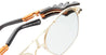 Ottica Mondello Roma - INNERRAUM - IRSO24GD000000ZY - EYEWEAR OBJECT 024 - GOLD MATT / ORANGE / BLACK - acetate, aluminium - shape Round - Gold - EYEWEAR - SUNGLASSES - Uomo,Men - lens light grey - Made In Italy