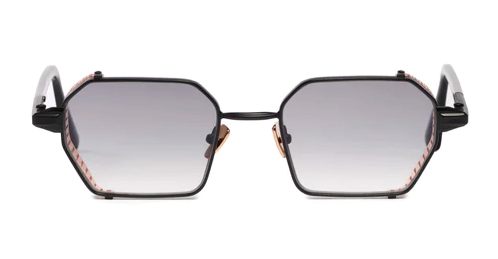 Ottica Mondello Roma - John Dalia - DENNIS-C455 - DENNIS - C455 - CARBON EFFECT - Metal - shape Squared - Black - EYEWEAR - SUNGLASSES - Uomo,Men - lens Gradient grey - Made In France