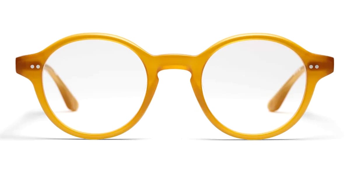 Ottica Mondello Roma - Peter and May - LT21MIEL - LT21 MIAOUUU - MIEL RX - Acetate - shape Round - yellow - EYEWEAR - EYEGLASSES - Uomo,Men - lens Clear - Made In France