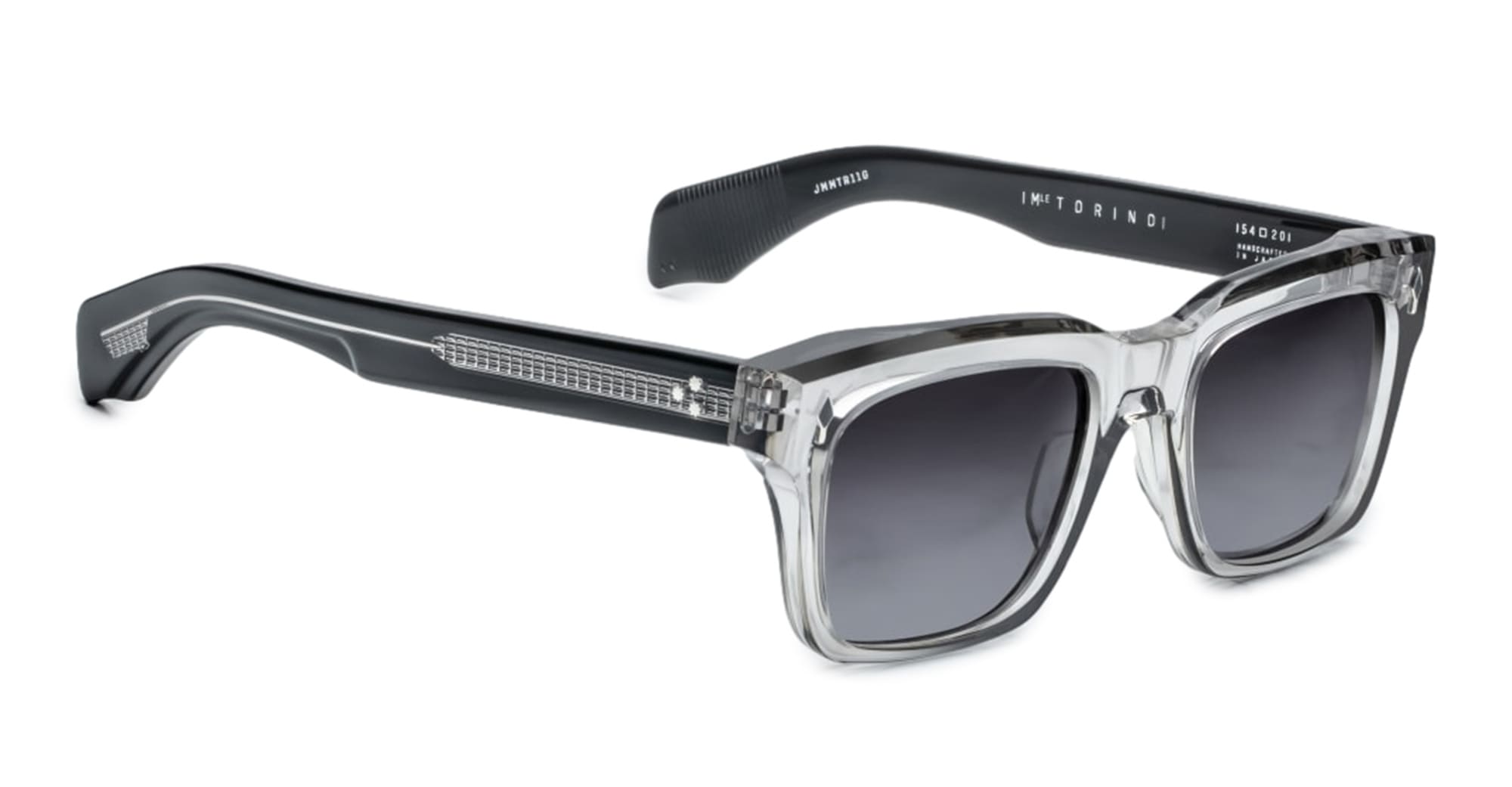 Ottica Mondello Roma - Jacques Marie Mage - JMMTR-11G - TORINO EPOXY - GRIS - Acetate - shape Rectangular - transparent gray - EYEWEAR - SUNGLASSES - Uomo,Men - lens jet black - Made In Japan