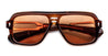 Ottica Mondello Roma - Jacques Marie Mage - JMMGG-1D - FUGUE - HICKORY - Acetate, titanium - shape Navigator - brown - EYEWEAR - SUNGLASSES - Uomo,Men - lens amber - Made In Japan