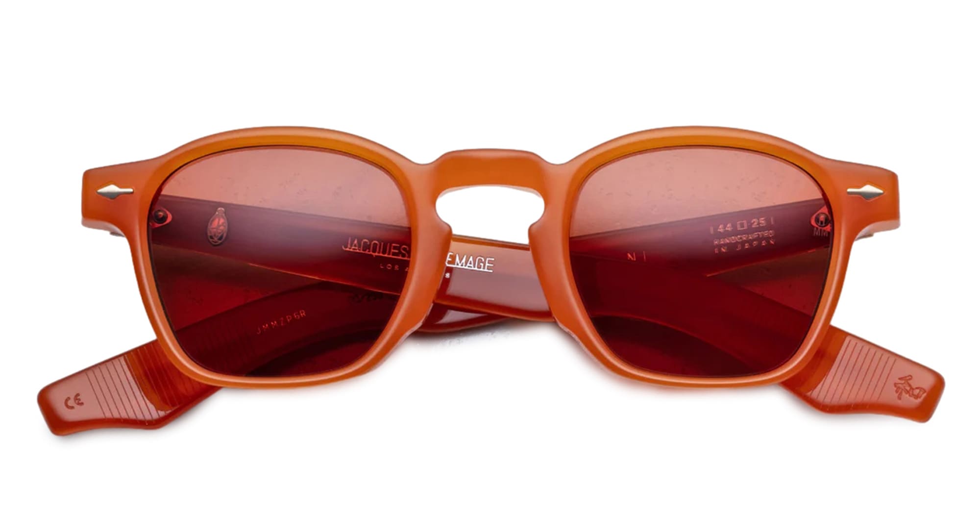 Ottica Mondello Roma - Jacques Marie Mage - JMMZP-6R - ZEPHIRIN - STINGRAY  - Acetate - shape Squared - orange - EYEWEAR - SUNGLASSES - Donna,Women - lens orange - Made In Japan