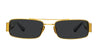 Ottica Mondello Roma - LINDA FARROW - LFL1470C1SUN - JOEY - YELLOW GOLD / BLACK - Acetate, titanium - shape Rectangular - Gold - EYEWEAR - SUNGLASSES - Donna,Women - lens Grey - MadeIn Japan