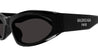 Ottica Mondello Roma - Balenciaga - BB0387S-001 - BB0387S-001 - BLACK - Recycled acetate - shape Oval - Black - EYEWEAR - SUNGLASSES - Donna,Women - lens Grey - Made In Italy