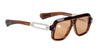 Ottica Mondello Roma - Jacques Marie Mage - JMMGG-1D - FUGUE - HICKORY - Acetate, titanium - shape Navigator - brown - EYEWEAR - SUNGLASSES - Uomo,Men - lens amber - Made In Japan