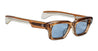 Ottica Mondello Roma - Jacques Marie Mage - JMMAF-8E - ASHCROFT - WHISKEY - Acetate - shape Rectangular - whiskey brown - EYEWEAR - SUNGLASSES - Uomo,Men - lens Blue - Made In Japan