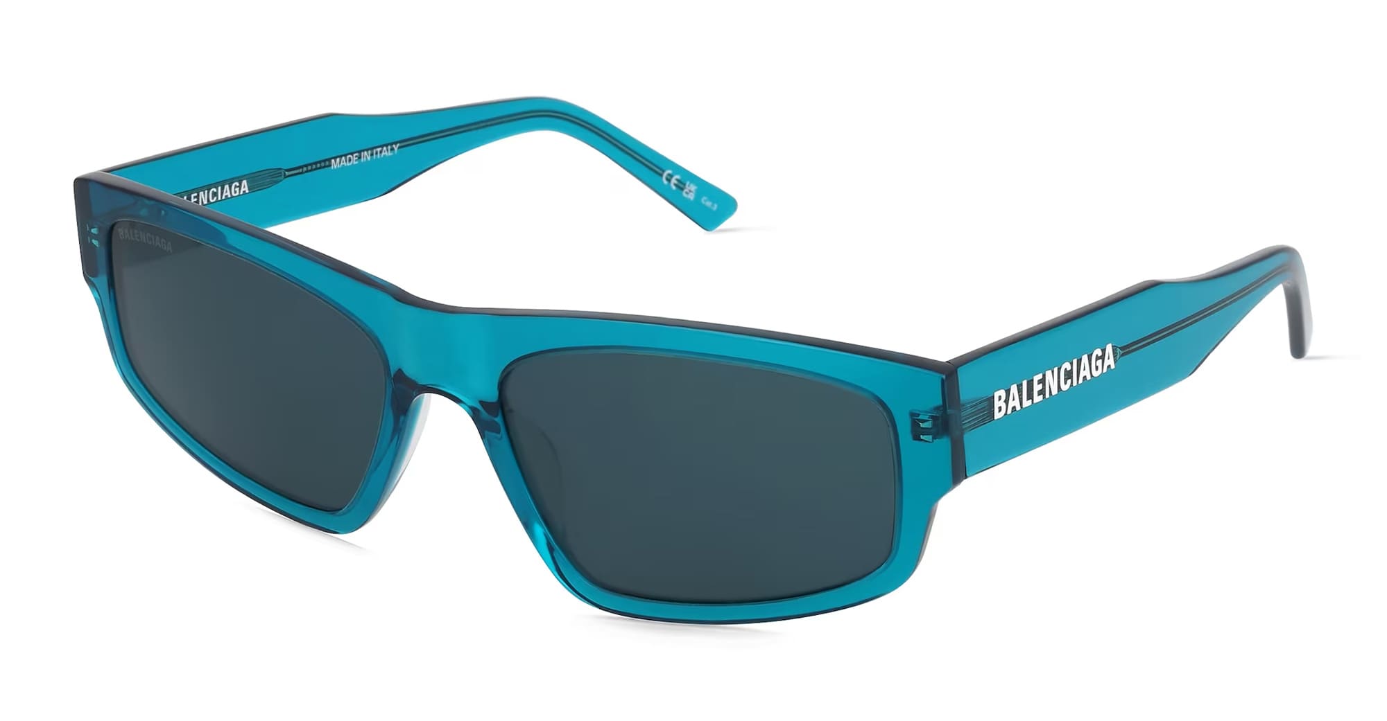 Ottica Mondello Roma - Balenciaga - BB0305S-004 - BB0305S-004 - BLUE - nylon - shape Rectangular - blue - EYEWEAR - SUNGLASSES - Donna,Women - lens Grey - Made In Italy